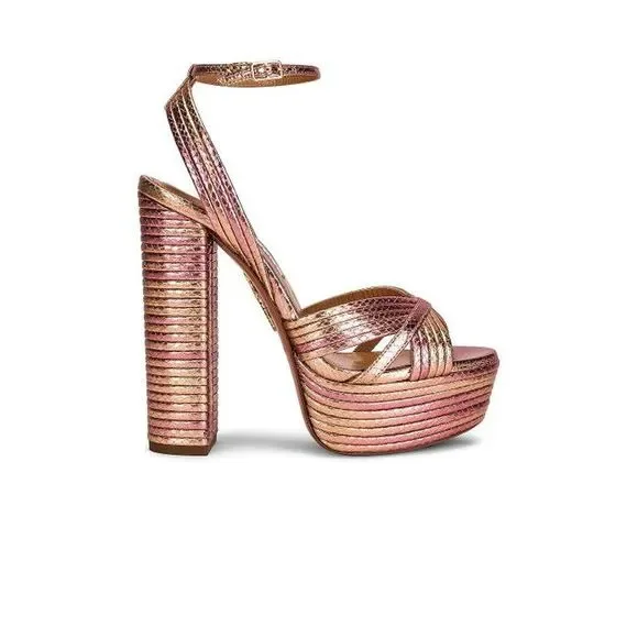 Aquazzura
Sundance Snake-Embossed Platform Sandals - Picture 3 of 10